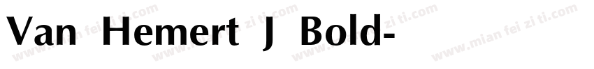 Van Hemert J Bold字体转换